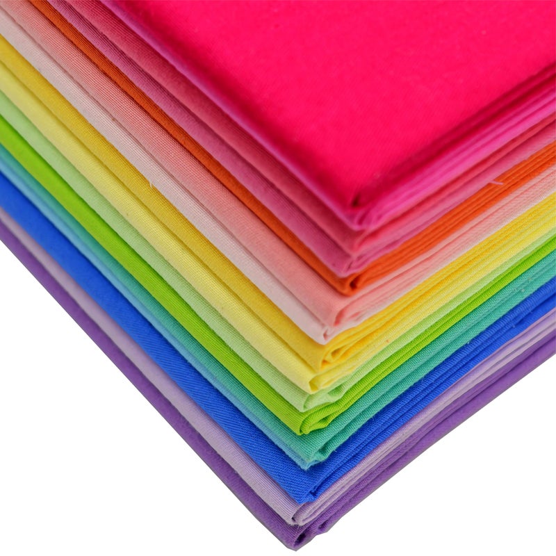 iNee Bright Solid Fat Quarters Quilting Fabric Bundles, 18 x 22 inches,(Bright Solids) - Image 2